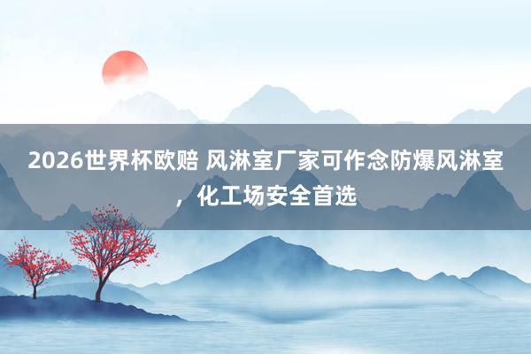 2026世界杯欧赔 风淋室厂家可作念防爆风淋室，化工场安全首选