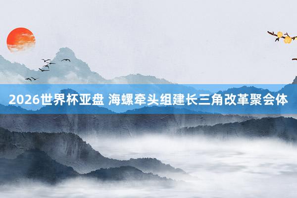 2026世界杯亚盘 海螺牵头组建长三角改革聚会体