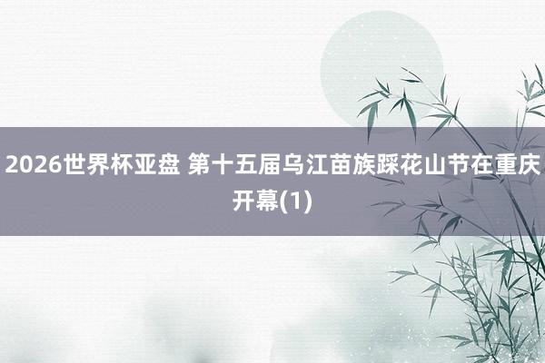 2026世界杯亚盘 第十五届乌江苗族踩花山节在重庆开幕(1)