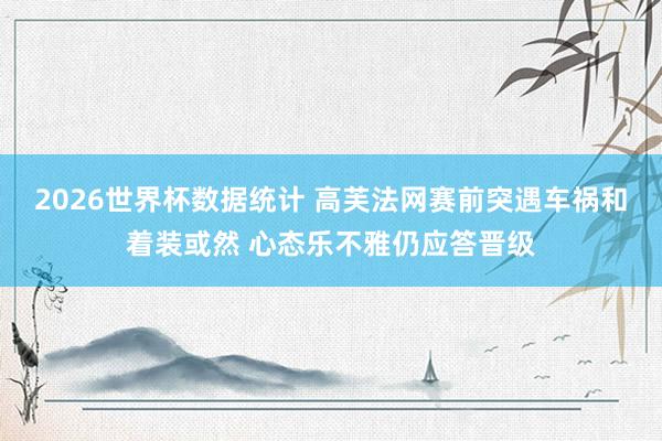 2026世界杯数据统计 高芙法网赛前突遇车祸和着装或然 心态乐不雅仍应答晋级
