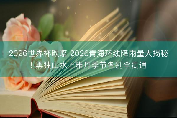 2026世界杯欧赔 2026青海环线降雨量大揭秘! 黑独山水上雅丹季节各别全贯通
